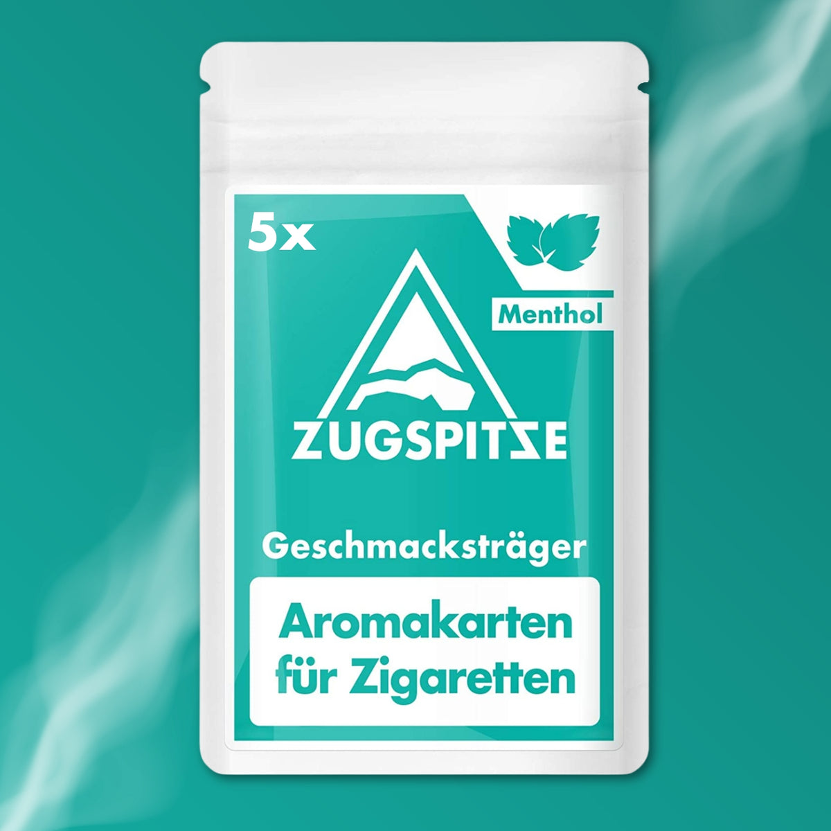 ZUGSPITZE Menthol Aromakarten für Zigaretten – 5er-Pack Vorderseite