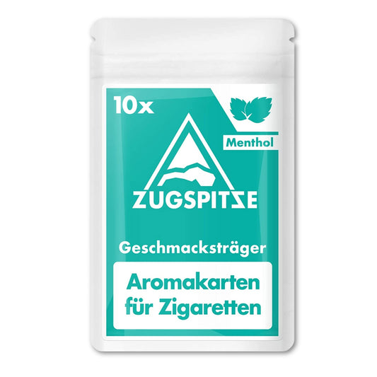 ZUGSPITZE Menthol Aromakarten 10er-Pack – Verpackungsbeutel