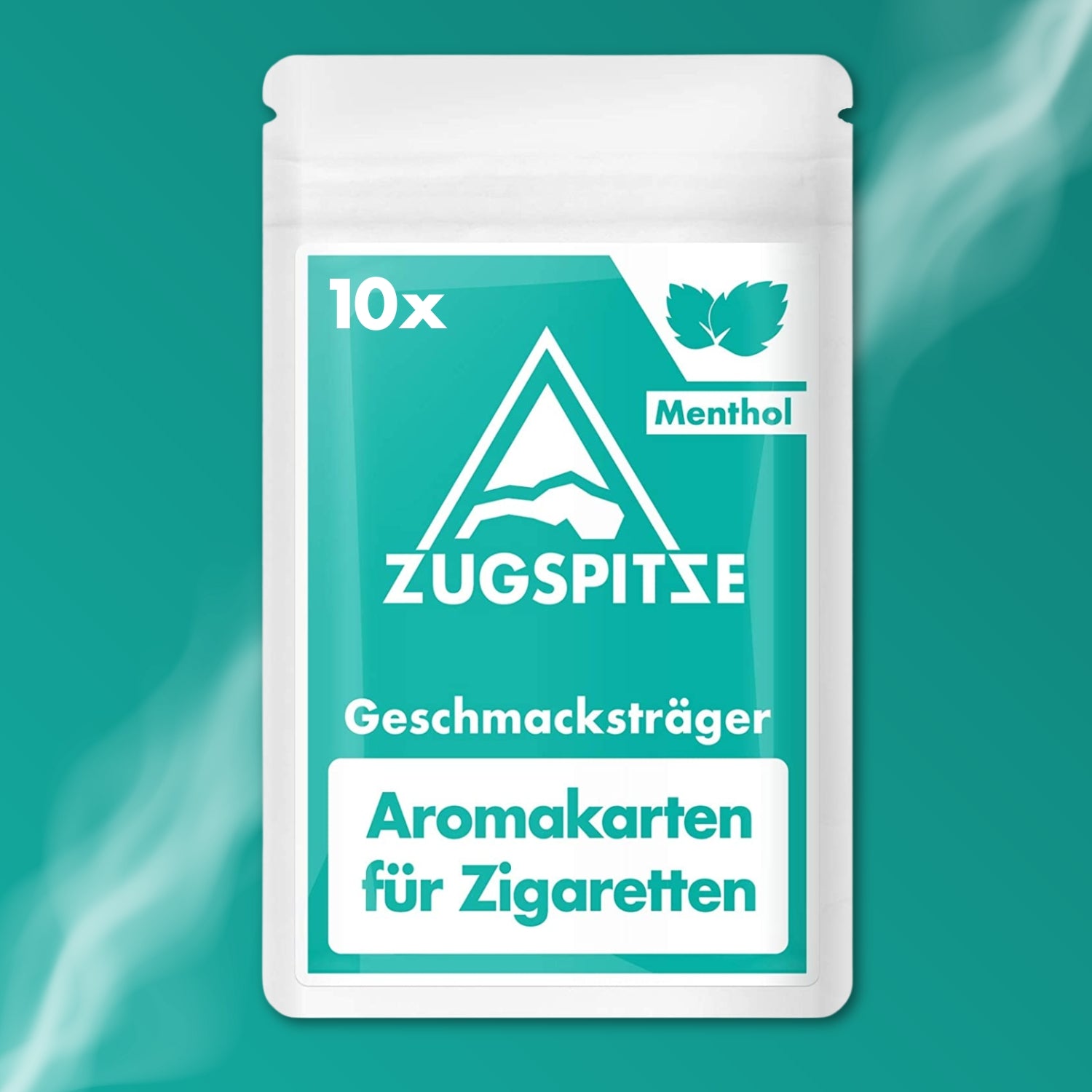 ZUGSPITZE Menthol Aromakarten für Zigaretten – 10er-Pack Vorderseite